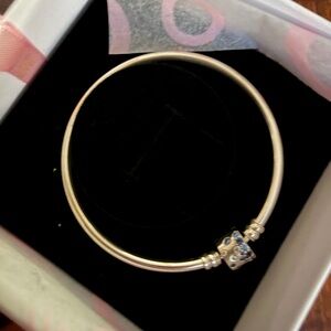 Pandora Silver Bracelet with Blue Charm